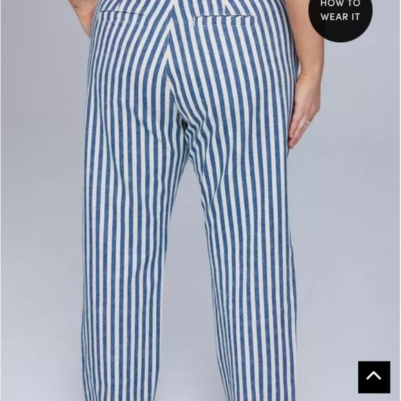 Torrid -  Belle Isle striped denim trouser NWT - Picture 3 of 4